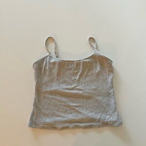 Klassy Network Ribbed Tank Cami Heather Gray L Basic Minimalist